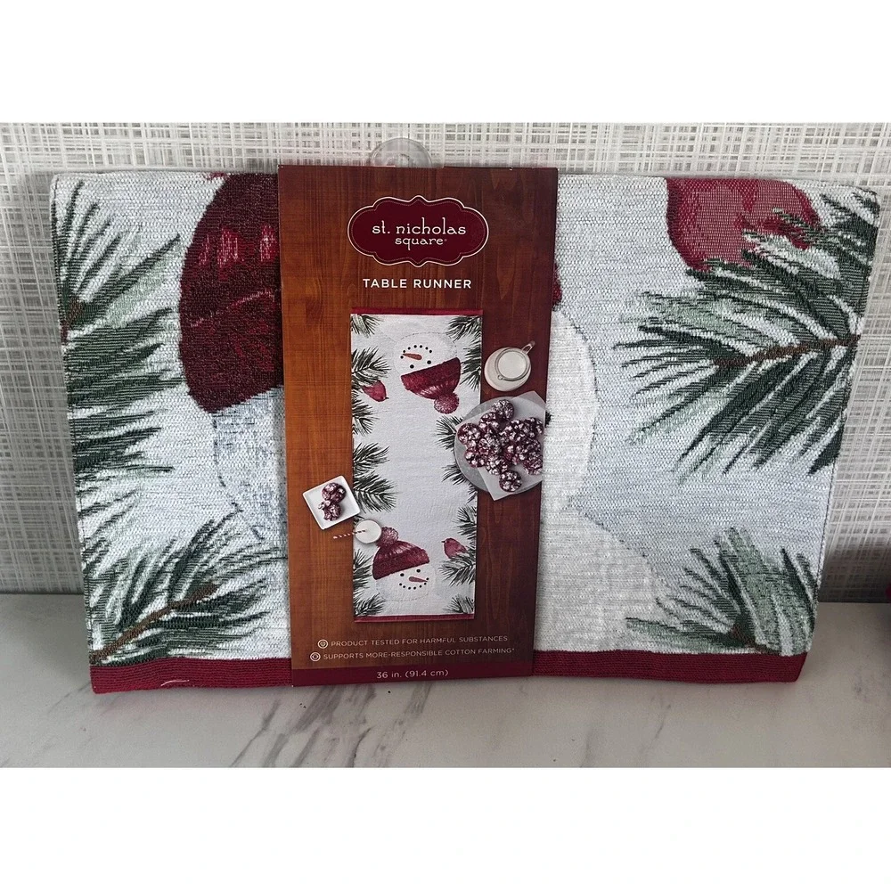 Snowman Table Runner Christmas Holiday St Nicholas Square 36